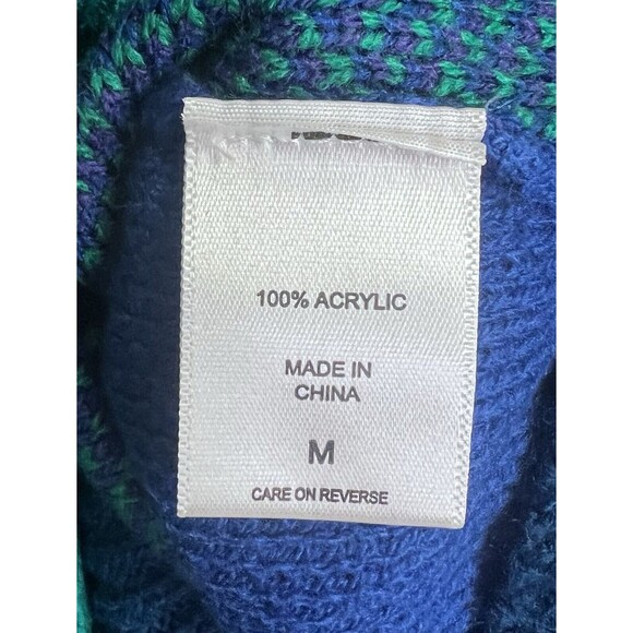New York & Company Color Block Women's Sweater Cardigan M Medium Blue Green - Picture 6 of 9